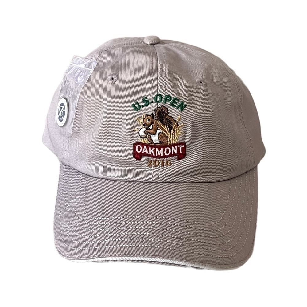 USGA Member 2016 US Open Oakmont Strapback Hat Cap w/ Ball Marker - Beige   